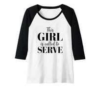 Femme Citation Missionnaire LDS This Girl is Called to Serve Manche Raglan