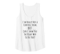 Femme Citation Sarcastique « Not a Control Freak But Funny Perfectionist » Débardeur