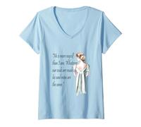 Femme Citation Whatever Our Souls are Made of Wuthering Heights T-Shirt avec Col en V