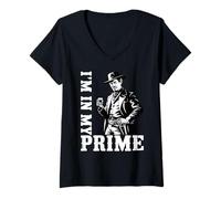 Femme Citation Wild West Gunslinger - I'm in My Prime T-Shirt avec Col en V