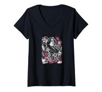 Femme Citations d'écrivain Victorien Oscar Wilde T-Shirt avec Col en V