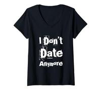 Femme Citations drôles de Rencontres pour Les Gens drôles Je ne sors Plus T-Shirt avec Col en V