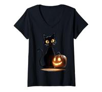 Femme Citrouille d'halloween Life is Really Good pour Hommes, Femmes, Enfants T-Shirt avec Col en V