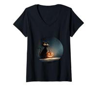 Femme Citrouille d'halloween Life is Really Good pour Hommes, Femmes, Enfants T-Shirt avec Col en V