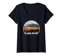 Femme Class 43 HST High Speed Train British Locomotive Engine T-Shirt avec Col en V