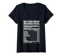 Femme e Travail sur la Valeur nutritive des Cols Bleus T-Shirt avec Col en V