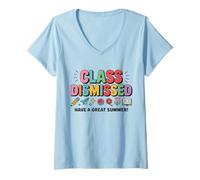 Femme Classe renvoyée, passez un bel été T-Shirt avec Col en V