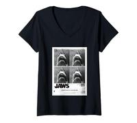 Femme Classique « Don't Go in The Water » de Jaws 2025 T-Shirt avec Col en V