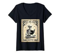 Femme Classique, Juste Un chapitre de Plus : Literary Obsession Bookworm T-Shirt avec Col en V