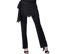 Femme Classique Pantalon Ample Entraînement à la Danse Latine Standard Danse de Salon Jazz Salsa Pantalon Moderne pour la compétition Noir