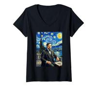 Femme Claude Debussy Compositeur Pianiste T-Shirt avec Col en V