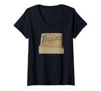 Femme Clearwater Sculpture de Plage en Sable Motif Palmier côtier T-Shirt avec Col en V