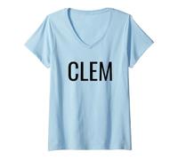 Femme Clem T-Shirt avec Col en V