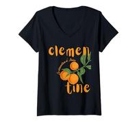 Femme Clementine Le Clementine d'Italia Clementines T-Shirt avec Col en V