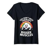 Femme Cloud You Don’t Need Therapy You Just Need Bigger Muscles T-Shirt avec Col en V