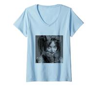 Femme Clown Gothique Effrayant pour Fille T-Shirt avec Col en V