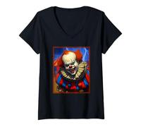 Femme Clown Vampire Ominous T-Shirt avec Col en V