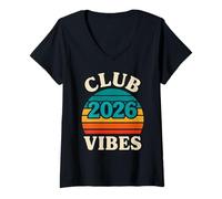Femme Club 2026 Vibes Chemise Circle Twenty Six Style Vintage T-Shirt avec Col en V