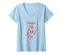 Femme Club Social Pupusas d'El Salvador T-Shirt avec Col en V