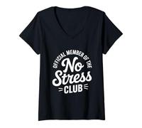 Femme Club zéro Stress T-Shirt avec Col en V