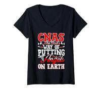 Femme CNAS are God's Way of Putting Angels on Earth T-Shirt avec Col en V