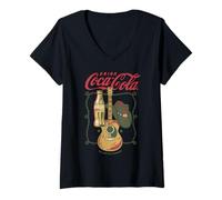 Femme Coca-Cola Drink Coca-Cola The Pause That Refreshens Retro T-Shirt avec Col en V
