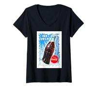 Femme Coca-Cola Ice Cold Ice Breaker T-Shirt avec Col en V