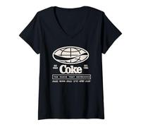 Femme Coca-Cola The Pause That Refreshes Ice Cold Coke Est. 1886 T-Shirt avec Col en V