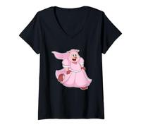 Femme Cochon Mariée Robe de mariée Mariage T-Shirt avec Col en V