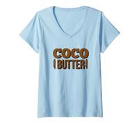 Femme Coco Butter Objectifs et rêves - Simplement inspirant T-Shirt avec Col en V