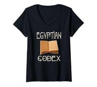 Femme Codex égyptien antique T-Shirt avec Col en V