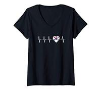 Femme Coeur de la Corée J'aime le coeur de du Sud Cadeau T-Shirt avec Col en V
