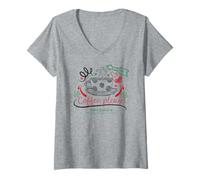 Femme Coffee Please Friends Central Perk Service Cup Thème T-Shirt avec Col en V