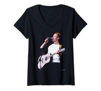 Femme Coldplay Chris Martin Glastonbury 2000 par Andy Willsher T-Shirt avec Col en V