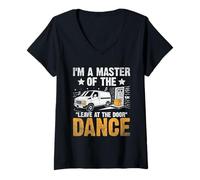 Femme Colis de livraison I'm A Master Of The Leave At The Door Dance T-Shirt avec Col en V