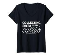 Femme Collecte de données Humour Data Scientist Analytics Statistiques T-Shirt avec Col en V