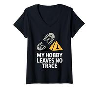 Femme Collection de preuves d'analyse de scène de Crime de Loisir médico-légal T-Shirt avec Col en V