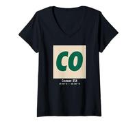 Femme Colorado Randonnée & Ski CO Vintage Mountain Sports T-Shirt avec Col en V