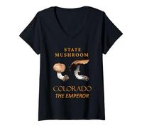 Femme Colorado Territory Champignon l'Empereur T-Shirt avec Col en V