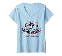 Femme Colton Mountain | Real Country Music | Logo officiel du groupe T-Shirt avec Col en V