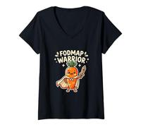 Femme Combattant du Syndrome du côlon Irritable FODMAP Warrior Diet T-Shirt avec Col en V
