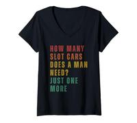 Femme Combien De Voitures De Slot Un Homme A-t-il Besoin T-Shirt avec Col en V