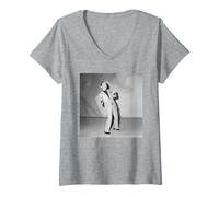 Femme Comédien, Chanteur et Acteur Norman Wisdom in The Spring Show T-Shirt avec Col en V