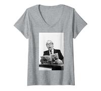 Femme Comédien Eric Morecambe & Wise Promoting Mr Lonely Book T-Shirt avec Col en V