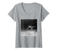 Femme Comédien Norman Wisdom on Ice Trouble in Store Actor 1953 T-Shirt avec Col en V