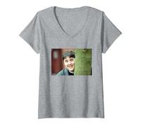 Femme Comédien Peter Kay Peeping from Behind Tree Phoenix Nights T-Shirt avec Col en V