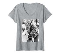 Femme Comédien The Russ Abbot Show Last of The Summer Wine 1984 T-Shirt avec Col en V