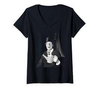Femme Comédien Tommy Cooper Magic Fez Chapeau Comédie Légende 1965 T-Shirt avec Col en V