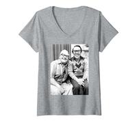 Femme Comédiens Ronnie Barker & Ronnie Corbett The Two Ronnies T-Shirt avec Col en V
