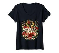Femme Commémoration d'une Affaire classée : Justice inconnue mais jamais oubliée T-Shirt avec Col en V